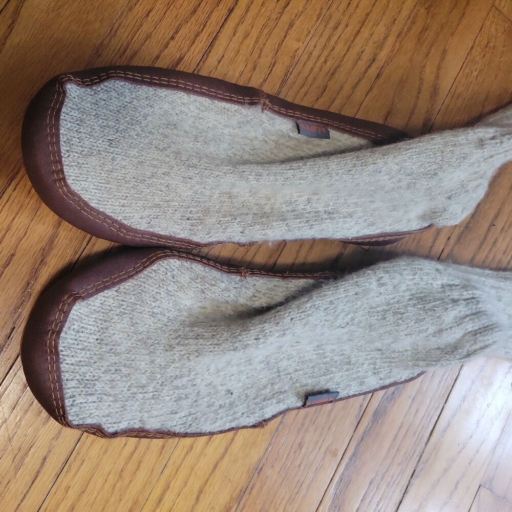 Acorn Original Slipper Sock with Cloud Cushion Gray Cotton M 7.5-8.5 W 9.5-10.5